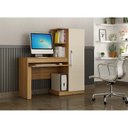 Ver imagem 2 de Mesa para Computador com Armário Office Valdemóveis Cinamomo/off White