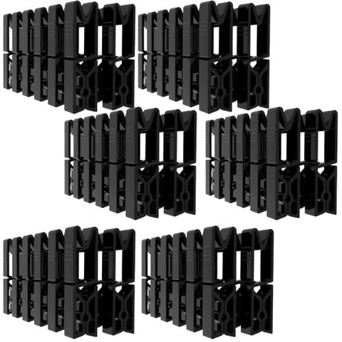 Kit 72 Prendedores de Roupas Preto Original Crippa Grampo Pregador Lavanderia