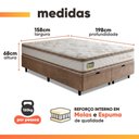 Ver imagem 3 de Cama Box Baú Queen Molas Ensacadas D33 Double Face 158x198x68cm Hellen
