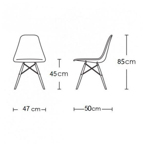 Conjunto de Mesa 4 Cadeiras Pretas Eames Eiffel 110cm Base Madeira Tampo Preto - 6