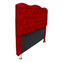 Ver imagem 2 de Cabeceira Capitone Estofada Tecido Suede para Cama Casal King - Sv Decor:vermelho