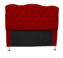 Ver imagem 1 de Cabeceira Capitone Estofada Tecido Suede para Cama Casal King - Sv Decor:vermelho