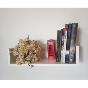 Kit 3 Prateleira U Para Livros, Decoração 50cm x 20cm x 11,5cm 100% MDF