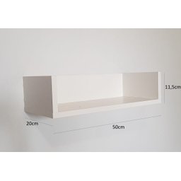 Kit 3 Prateleira U Para Livros, Decoração 50cm x 20cm x 11,5cm 100% MDF - 3