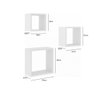 Nicho Cubo em Mdf Branco Kit com 3 - 15cm de Profundidade - 2