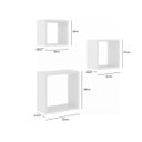 Ver imagem 2 de Nicho Cubo em Mdf Branco Kit com 3 - 15cm de Profundidade
