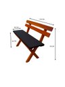 Ver imagem 4 de Mesa para Área Externa com 2 Bancos com Encosto Estofado Preto 120x80cm Kit Churrasco Mel