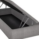 Ver imagem 3 de Base Box Baú Solteiro Linho Cinza 88x188