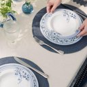 Ver imagem 6 de Jogo 6 Pratos Fundos 23cm Porcelana Tramontina Azzura 330ml Servir Sopas Caldos Mesa Posta