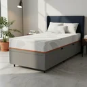 Ver imagem 1 de Cama Box Baú com Colchão Ortopédico de Espuma D33 a Vácuo Sonno Full - Lucas Home - Solteiro