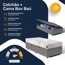 Ver imagem 6 de Cama Box Baú com Colchão Ortopédico de Espuma D33 a Vácuo Sonno Full - Lucas Home - Solteiro