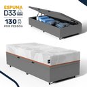 Ver imagem 4 de Cama Box Baú com Colchão Ortopédico de Espuma D33 a Vácuo Sonno Full - Lucas Home - Solteiro