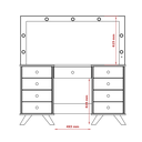 Ver imagem 5 de Penteadeira com Camarim El com Banqueta Cor Rosa Pt
