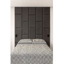 Ver imagem 3 de Cabeçeira Dominó 2,60 Altura e 1,60 Largura Modulos Colantes:Suede Cinza Escuro