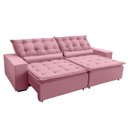 Ver imagem 1 de Sofá Elegance Retratil e Reclinavel 2,32 Mts Veludo Rosa