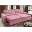 Ver imagem 2 de Sofá Elegance Retratil e Reclinavel 2,32 Mts Veludo Rosa