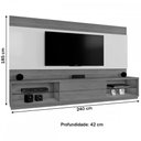 Ver imagem 3 de Estante para TV Até 75 Polegadas 2 Gavetas com Led Preto Tx - Mavaular