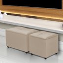 Ver imagem 3 de Baú Banqueta Organizador Porta Brinquedo Assento Decorativo