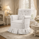 Ver imagem 1 de Poltrona Amamentação Descanso Balanço Confortável Quarto Cadeira Sala Leitura Corino:corino Branco