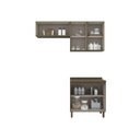 Ver imagem 6 de Lavanderia Modulada Connect 5 Portas 3 Prateleiras MDF 160cm Cinza