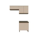 Ver imagem 2 de Lavanderia Modulada Connect 5 Portas 3 Prateleiras MDF 160cm Cinza