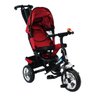 TRICICLO FERRO INFANTIL PEDAL CARRINHO PASSEIO BEBE CAPOTA VERMELHO MC4833VM - 4