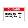 Placa de Sinalização Humor - Alien Alienígena Risco de Abdução 15x20cm Tacolado 05 Unidades - 1