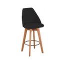 Ver imagem 2 de Kit 4 Banquetas Maya Gourmet Giratória Decorativa - Tecido Cinza