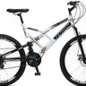 Bicicleta Snow Aro 26 Dupla Suspensão Freios A Disco 21 Marchas - Branco - 3