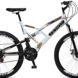 Bicicleta Snow Aro 26 Dupla Suspensão Freios A Disco 21 Marchas - Branco - 3 Bicicleta Snow Aro 26 Dupla Suspensão Freios A Disco 21 Marchas - Branco - 3