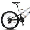 Bicicleta Snow Aro 26 Dupla Suspensão Freios A Disco 21 Marchas - Branco - 2