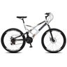 Bicicleta Snow Aro 26 Dupla Suspensão Freios A Disco 21 Marchas - Branco - 1