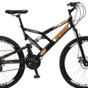 Ver imagem 3 de Bicicleta Snow Aro 26 Dupla Suspensão Freios a Disco 21 Marchas - Preto