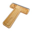 Ver imagem 2 de Petisqueira Letra T Tabua com Rebaixo Madeira Pinus Cesta Presente Decoração Mesa Posta - Woodspot