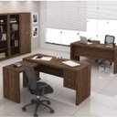 Ver imagem 2 de Mesa em L para Escritório com 3 Gavetas Me4106 Tecno Mobili