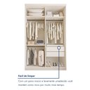 Ver mais imagens de Guarda Roupa Solteiro Premium Cléo 138cm com Espelho 2 Portas 2 Gavetas Yescasa Branco