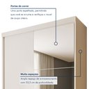 Ver imagem 3 de Guarda Roupa Solteiro Premium Cléo 138cm com Espelho 2 Portas 2 Gavetas Yescasa Branco