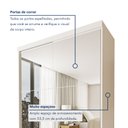 Ver imagem 3 de Guarda Roupa Solteiro Premium Lila 138cm com Espelho 2 Portas 2 Gavetas Yescasa Branco