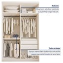 Ver imagem 7 de Guarda Roupa Solteiro Premium Lila 138cm com Espelho 2 Portas 2 Gavetas Yescasa Branco
