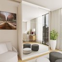 Ver imagem 1 de Guarda Roupa Solteiro Premium Lila 138cm com Espelho 2 Portas 2 Gavetas Yescasa Branco