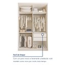 Ver mais imagens de Guarda Roupa Solteiro Premium Lila 138cm com Espelho 2 Portas 2 Gavetas Yescasa Branco
