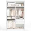 Ver imagem 5 de Guarda Roupa Solteiro Premium Kiara 138cm 2 Portas 2 Gavetas Yescasa Branco