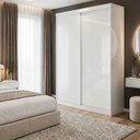 Ver imagem 1 de Guarda Roupa Solteiro Premium Kiara 138cm 2 Portas 2 Gavetas Yescasa Branco