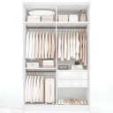 Ver imagem 5 de Guarda Roupa Solteiro Premium Kiara 138cm 2 Portas 2 Gavetas Yescasa Branco