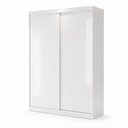 Ver imagem 3 de Guarda Roupa Solteiro Premium Kiara 138cm 2 Portas 2 Gavetas Yescasa Branco