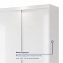 Ver imagem 6 de Guarda Roupa Solteiro Premium Kiara 138cm 2 Portas 2 Gavetas Yescasa Branco