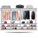 Ver imagem 1 de Guarda Roupa Closet Aramado sem Portas CLR285 - 3,40m - Branco