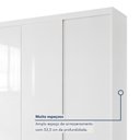 Ver imagem 7 de Guarda Roupa Casal Premium Itália 205,9cm 3 Portas 4 Gavetas Yescasa Branco