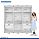 Ver mais imagens de Guarda Roupa Casal Premium Itália 205,9cm 3 Portas 4 Gavetas Yescasa