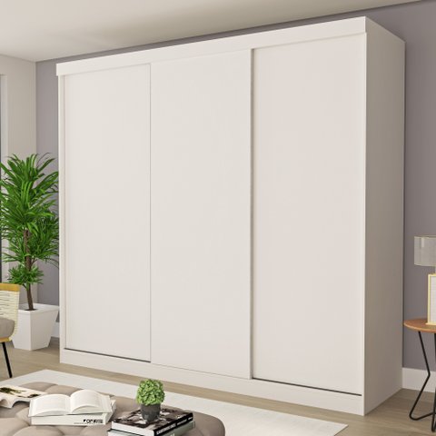 Guarda Roupa Casal Premium Itália 205,9cm 3 Portas 4 Gavetas Espresso Móveis